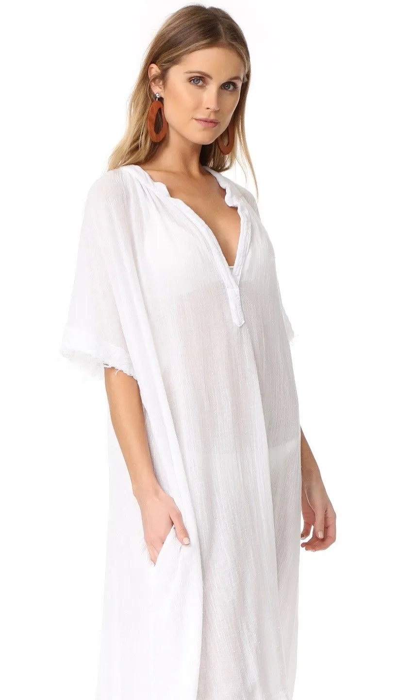 9Seed Tunisia Caftan Dress White