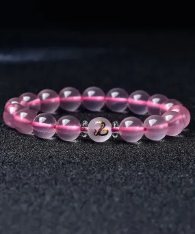 Beautiful Pink Crystal The Twelve Chinese Zodiac Signs Bracelet ML1275