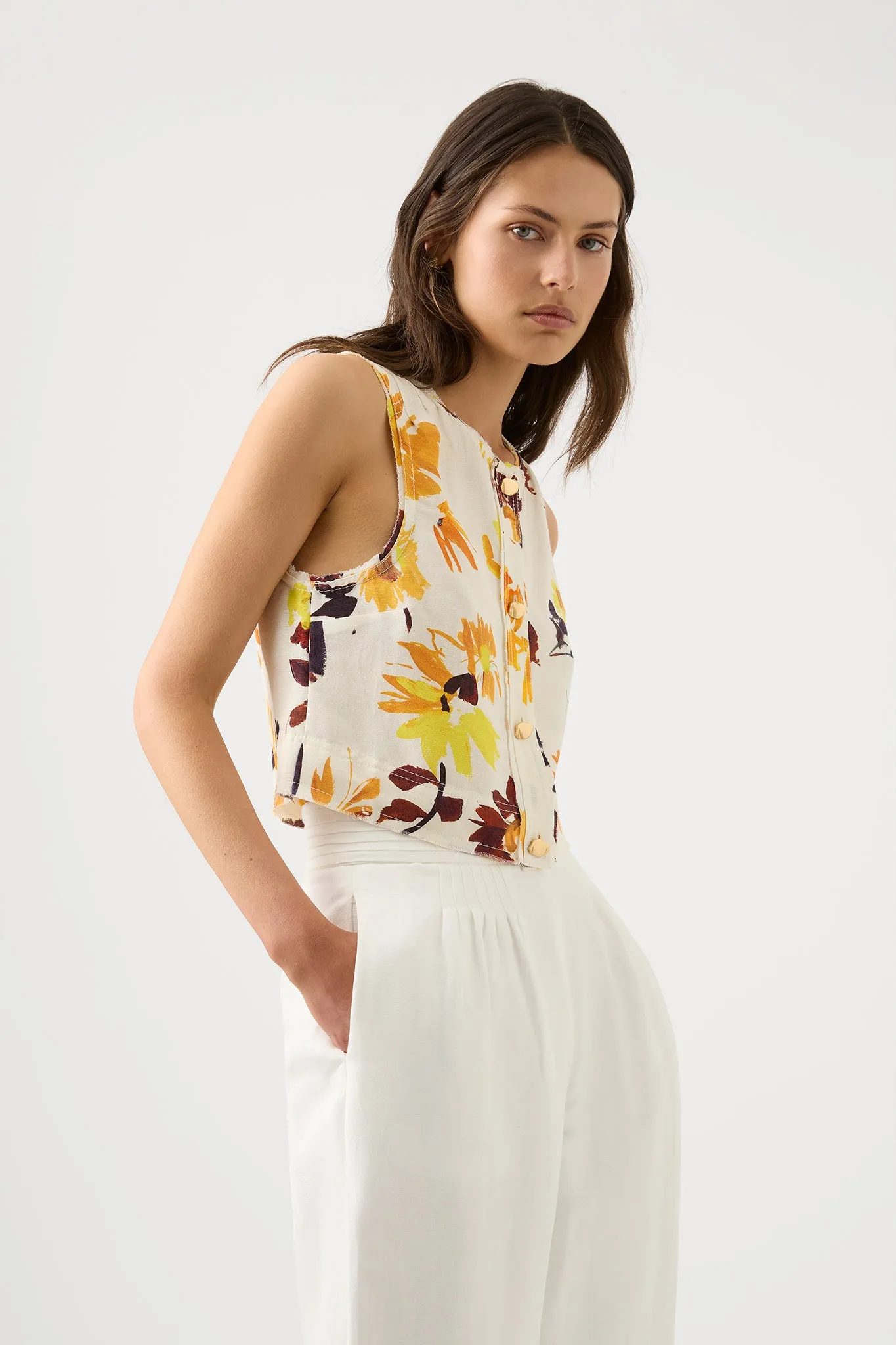 Bessie Floral Shell Top