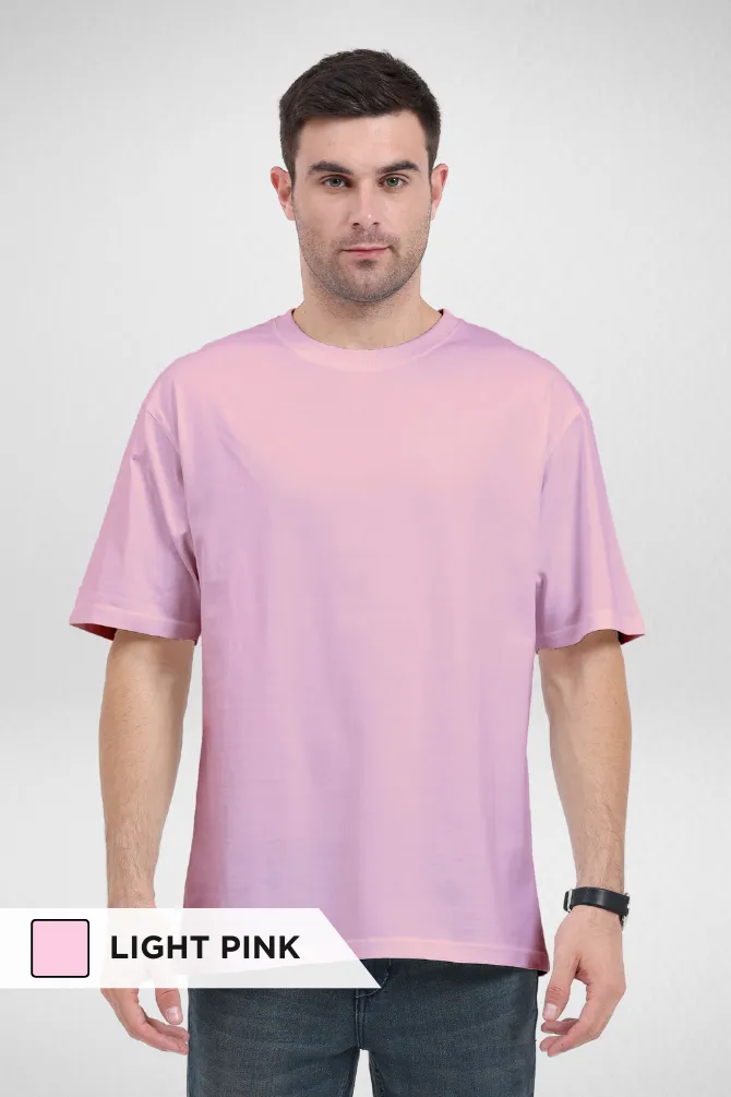 Black and Light Pink Oversized T-Shirts Combo for Men