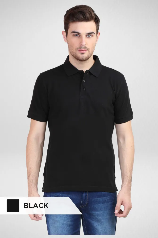 Black and Royal Blue Polo T-Shirts Combo for Men