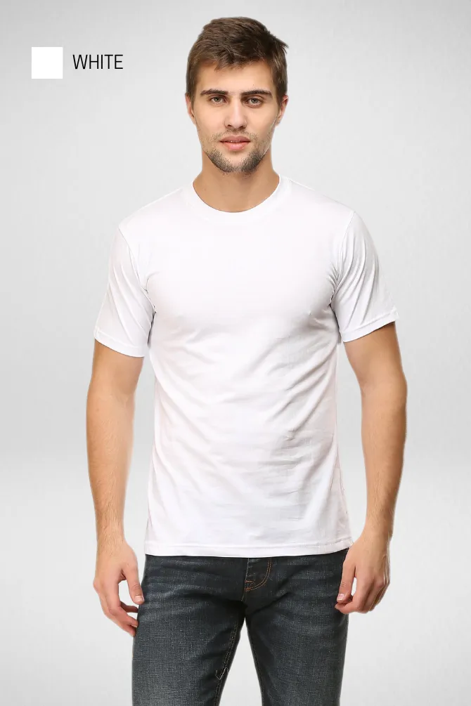 Black and White Plain T-shirts Combo for Men