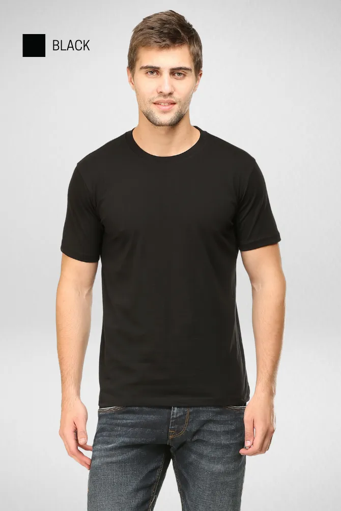 Black and White Plain T-shirts Combo for Men