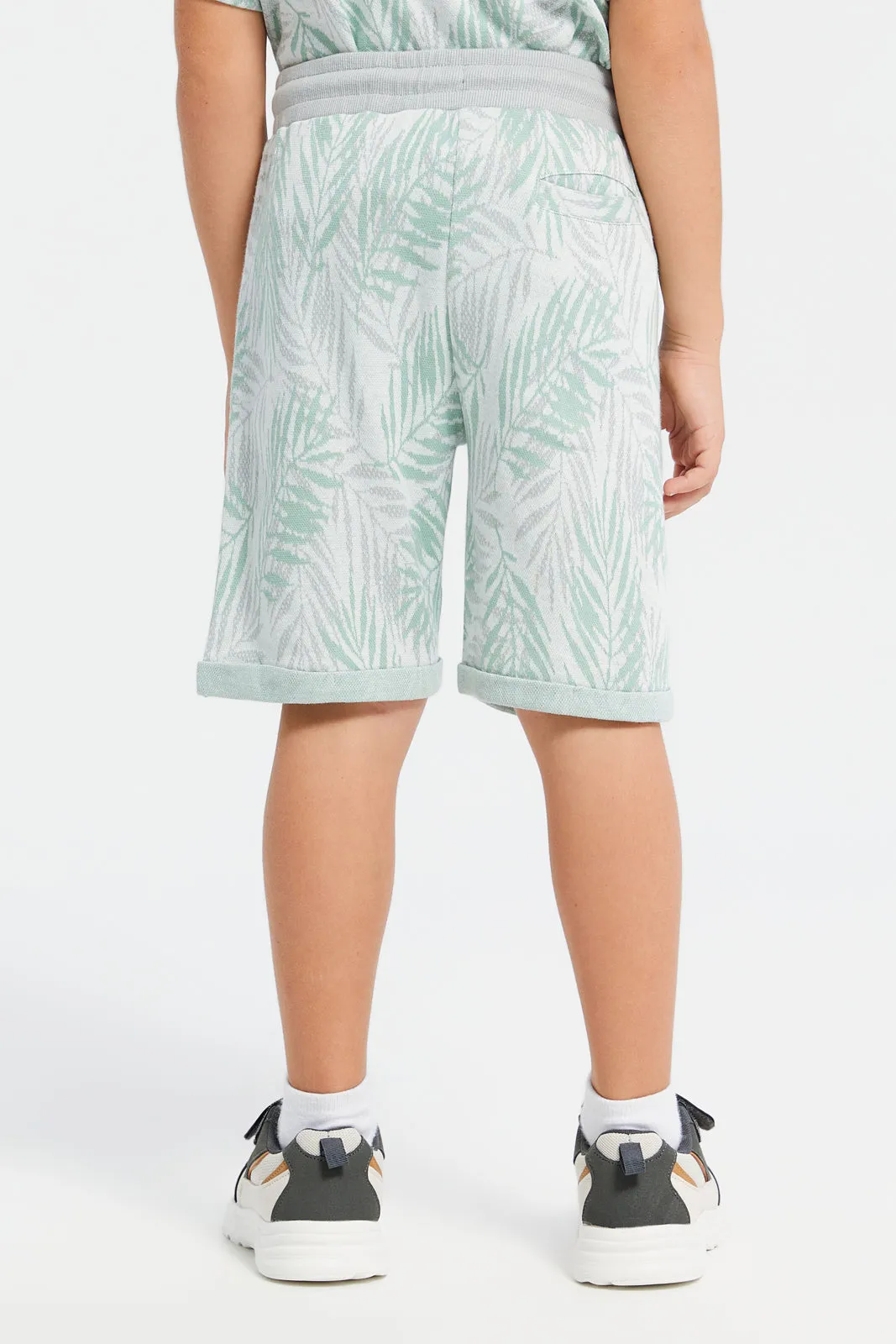 Boys White printed Shorts