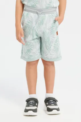 Boys White printed Shorts