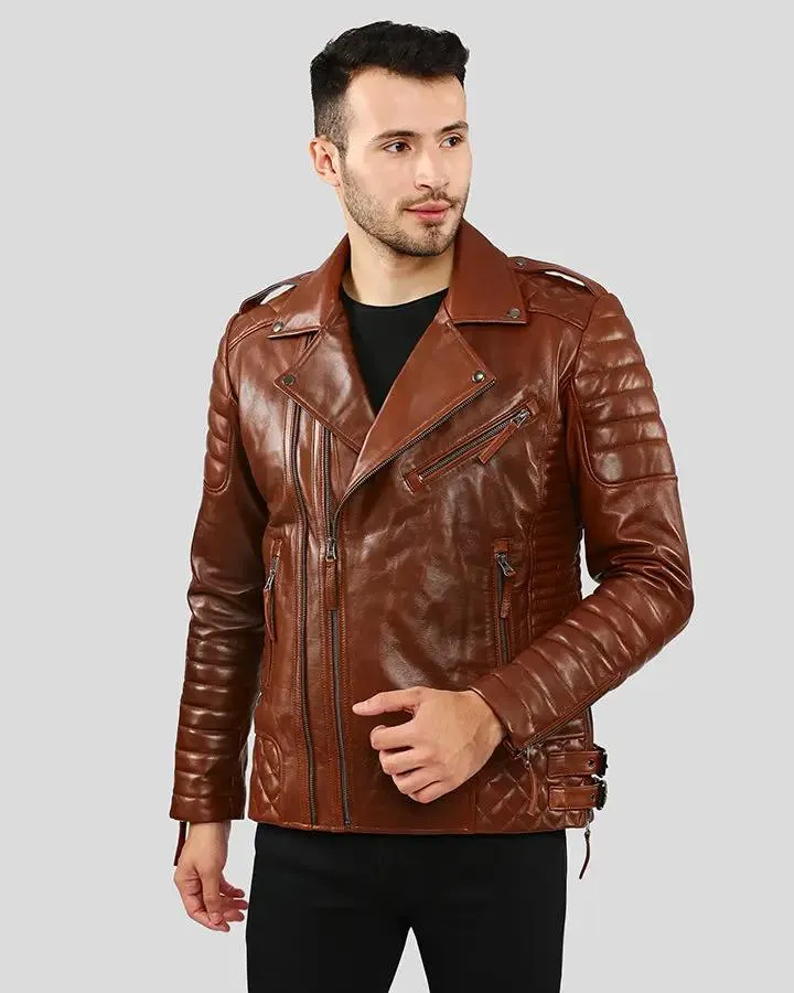 Brad Brown Motorcycle Leather Jacket