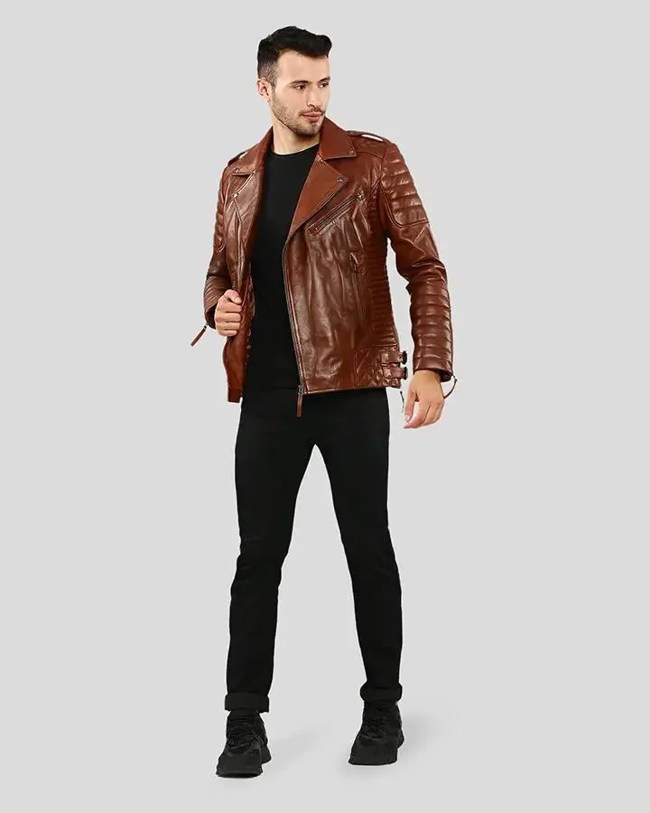 Brad Brown Motorcycle Leather Jacket