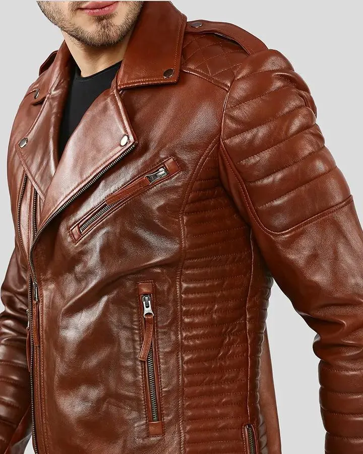 Brad Brown Motorcycle Leather Jacket