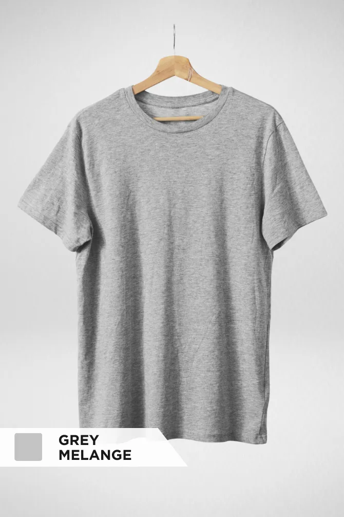 Charcoal Melange and Grey Melange Plain T-shirts Combo for Women