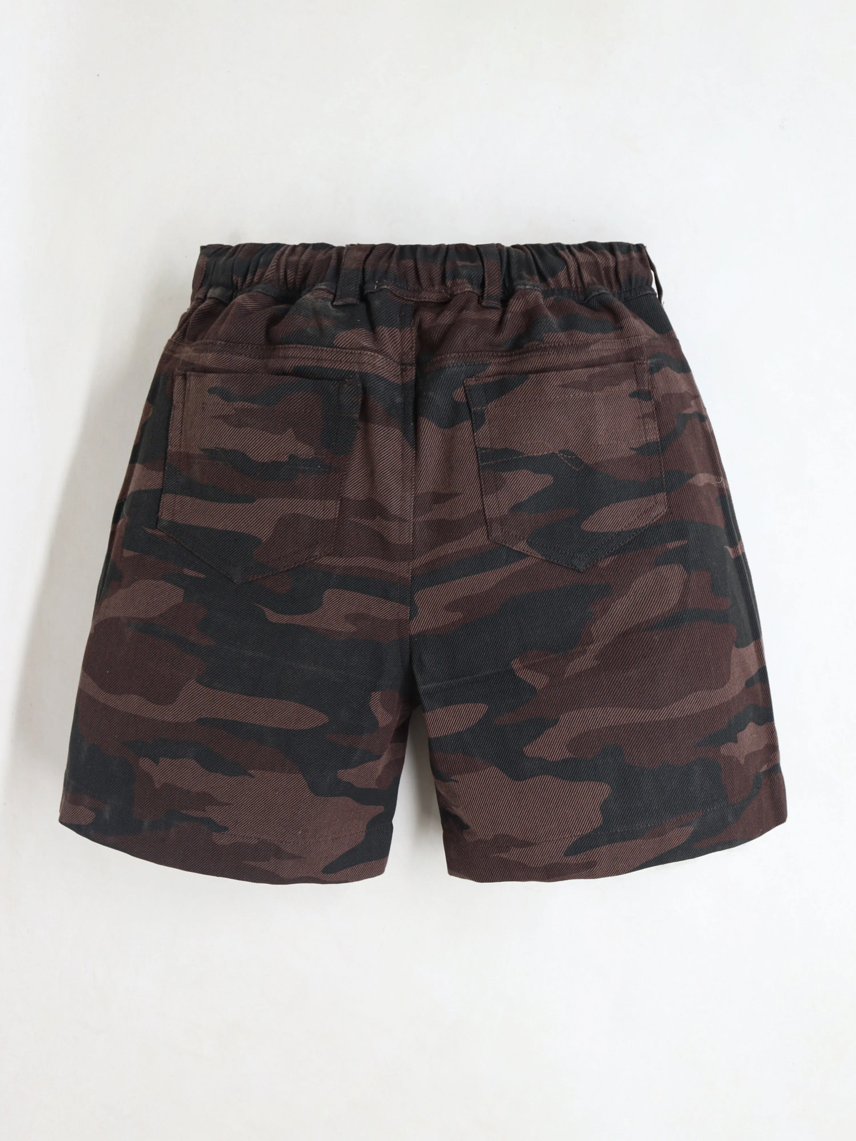 Cherry Crumble Boys Multicolour Camouflage Print  Shorts