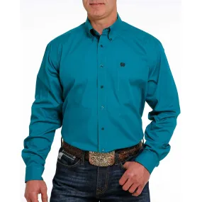 Cinch Men's Solid Teal Shirt