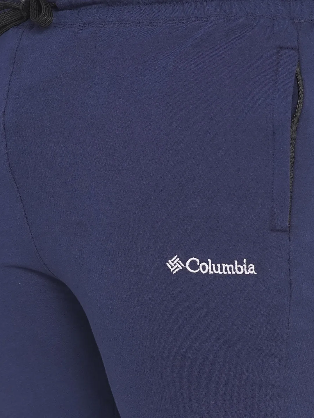 Columbia - Plus Size Mens Navy Blue  Solid Thik Cotton Twisted Creek Lounge Shorts