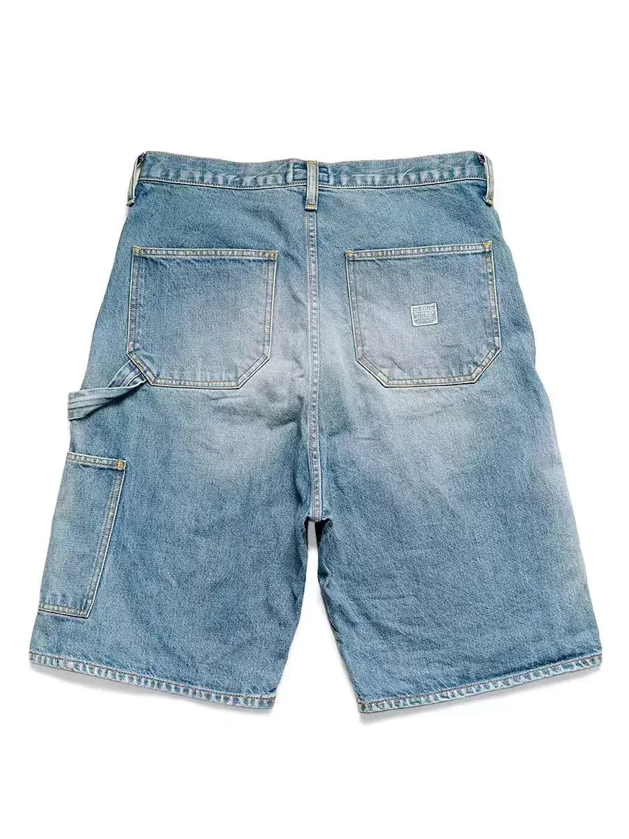 Cotton Denim Knee-Length Shorts