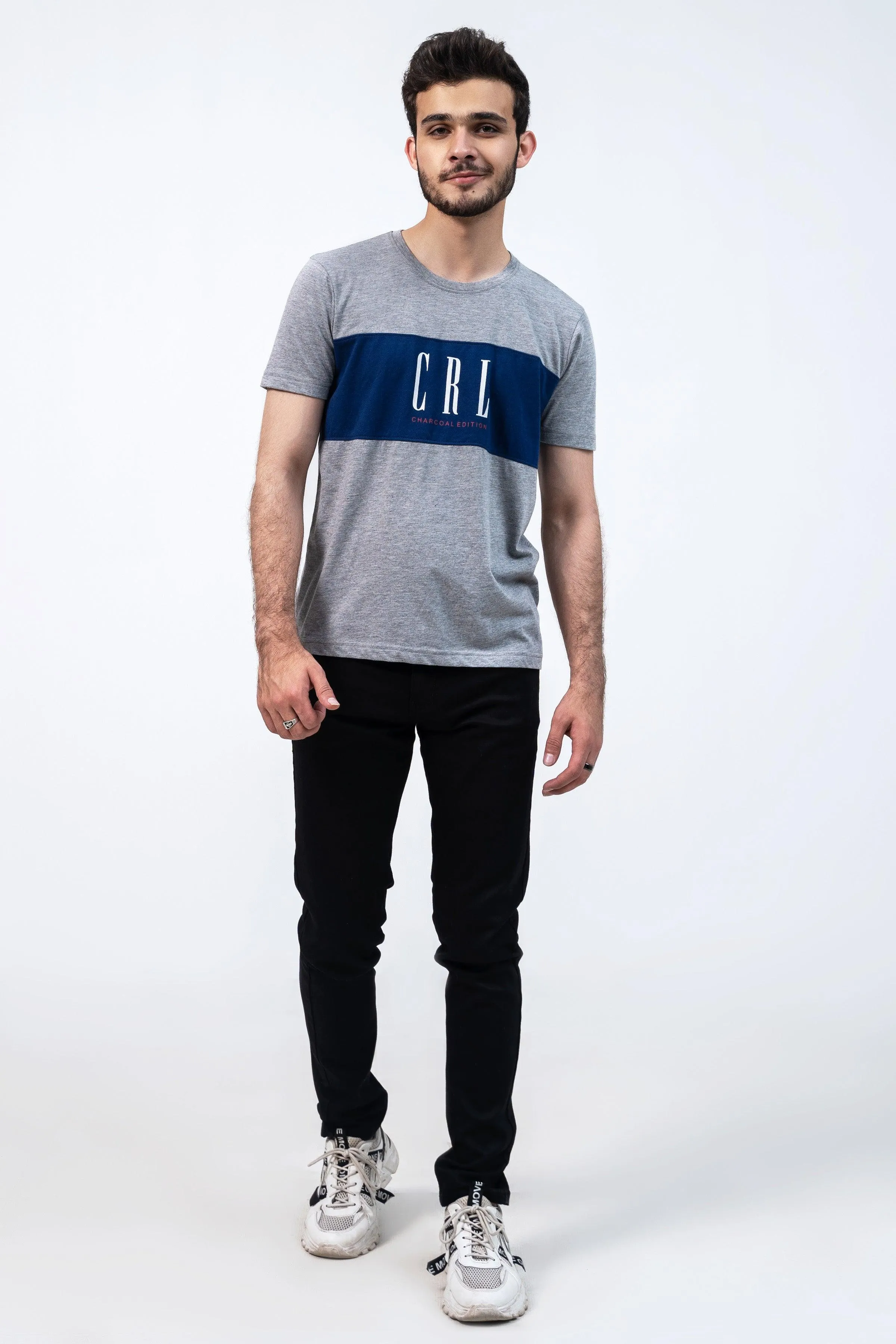 CUT & SEW T SHIRT HYDER GREY