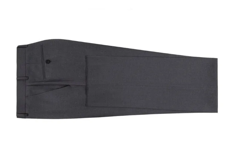 Dark Gray Men's Slim Fit Dress Pants Flat Front by Renoir