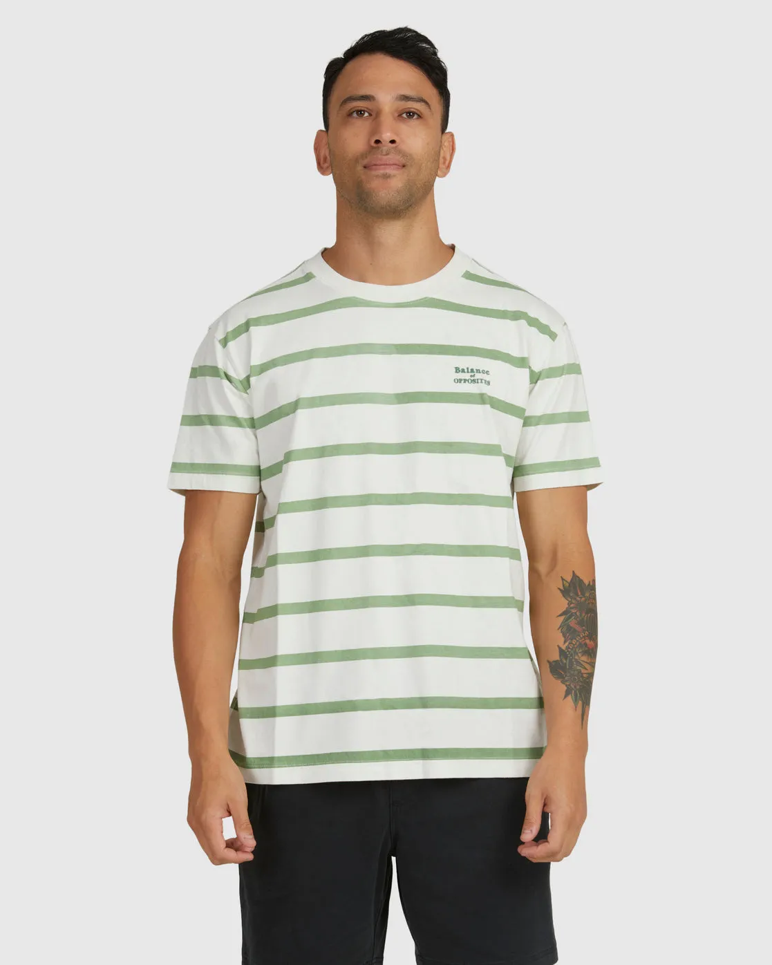 Del Ray Stripe Tee - Antique White