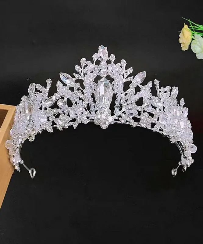 Fine Alloy Zircon Crystal Hollow Out Kids Crown IU031