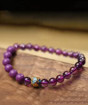 Fine Purple Crystal Enamel Contrast Color Bracelet ML0687