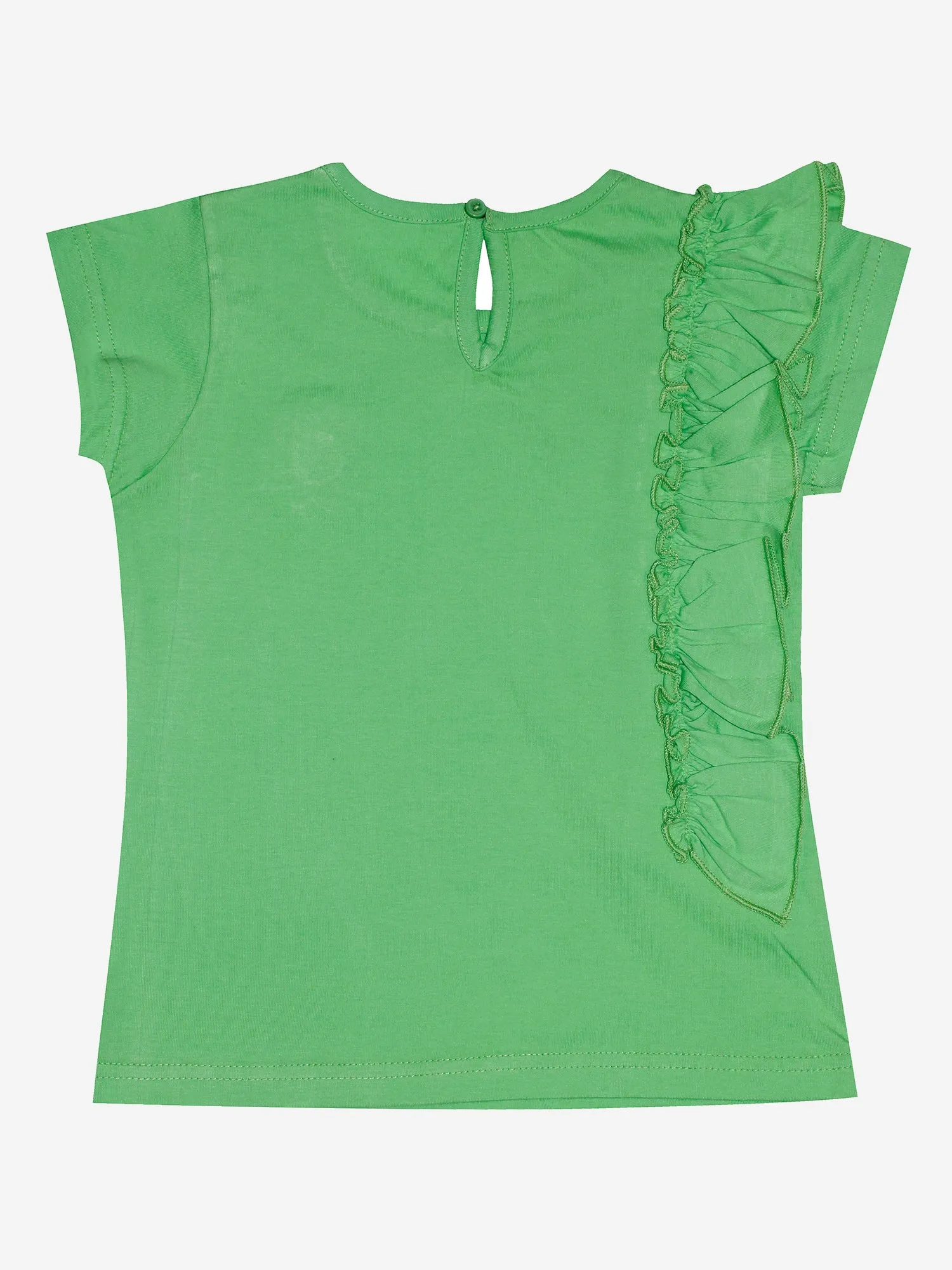 Girls Frill Tee With Badge