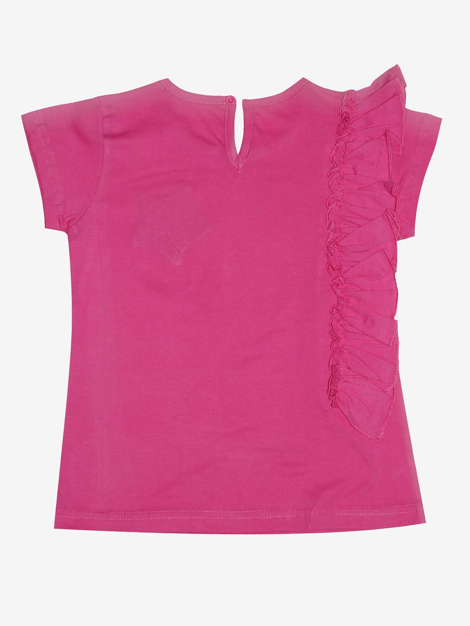 Girls Frill Tee With Badge