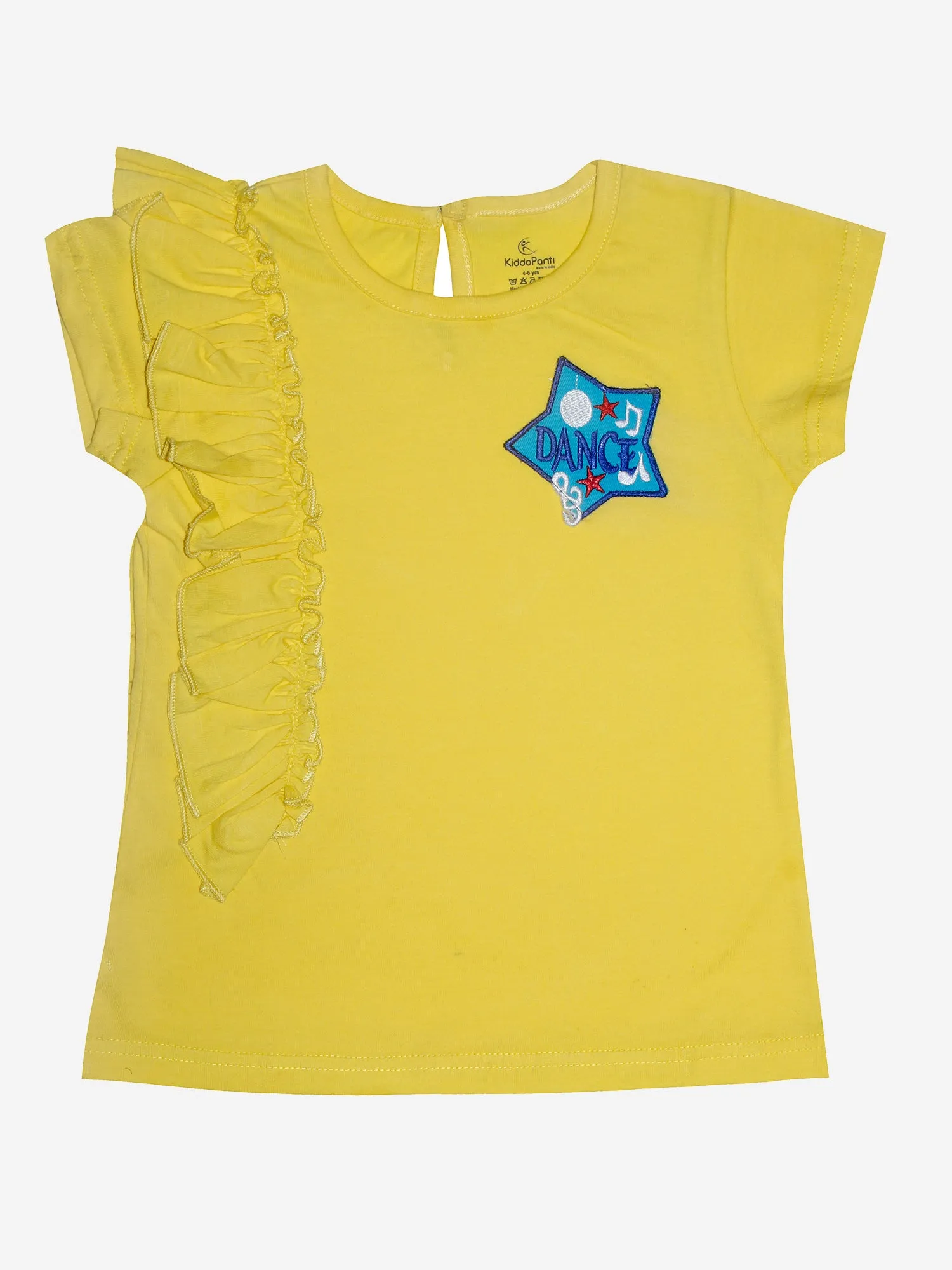 Girls Frill Tee With Badge