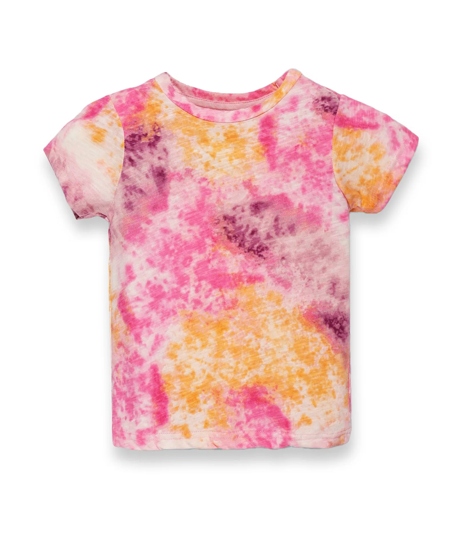 Girls Tie & Dye Round Neck Half Sleeve Tee