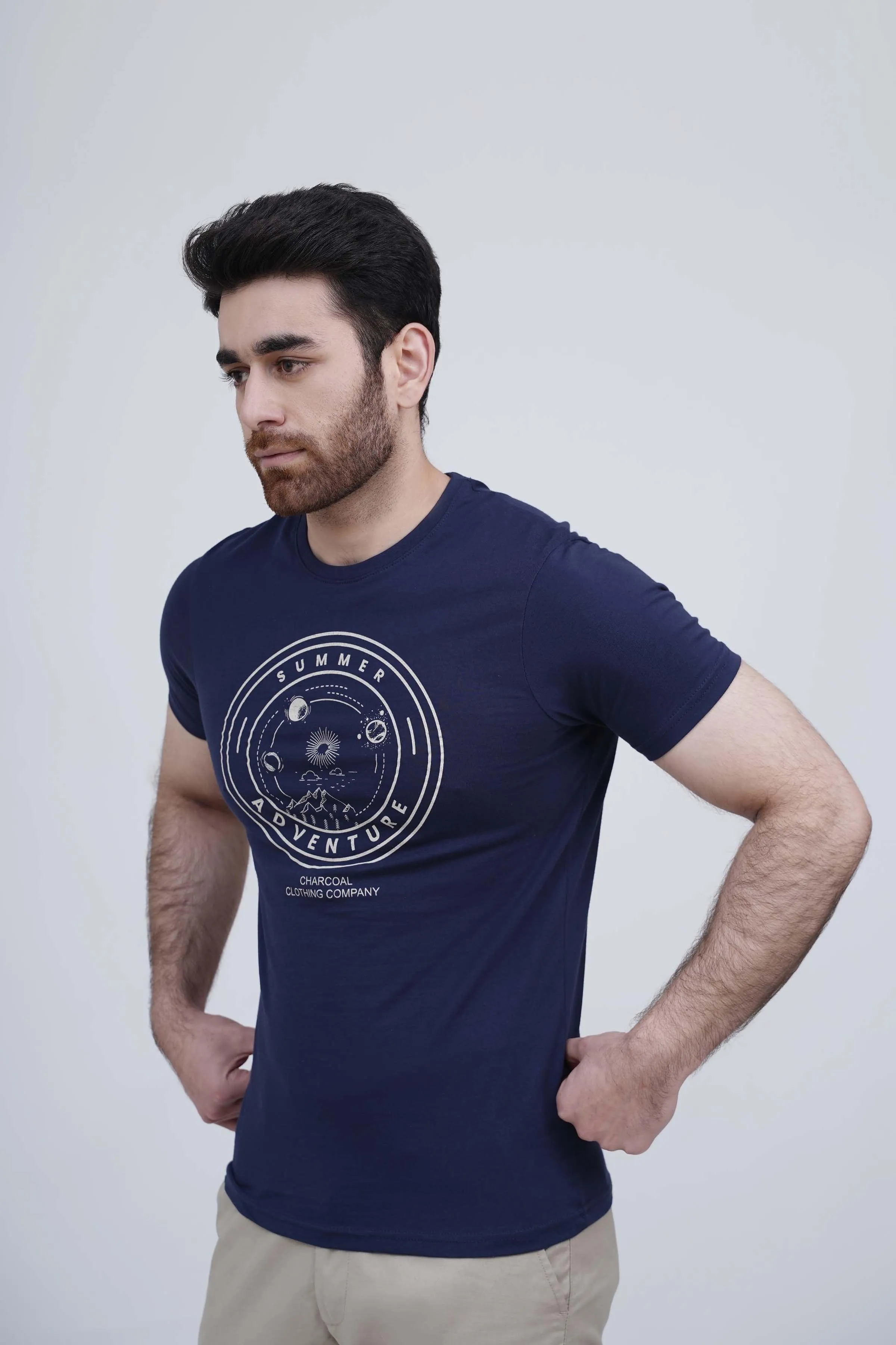 GRAPHIC T SHIRT NAVY