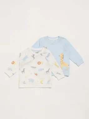 HOP Baby Multicolor Animal Printed T-Shirt - Pack of 2