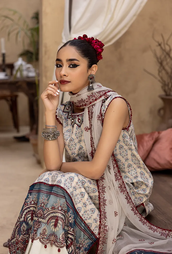 Ishq By Humdum Unstitched 3 Piece Emb Jacquard Collection'2024-IS-08