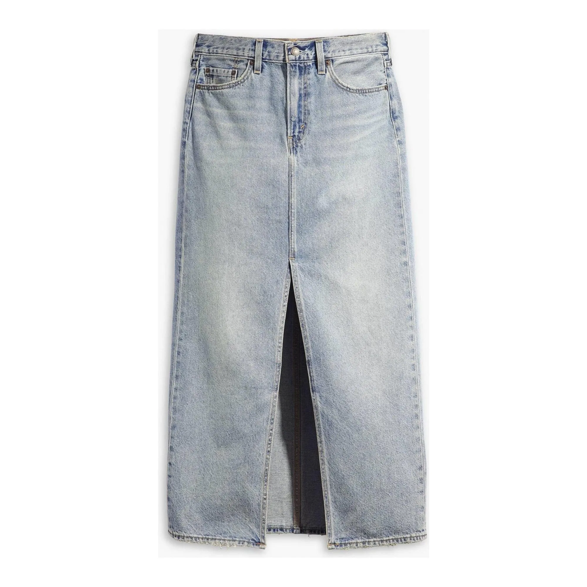 Levi's Ankle Column Skirt Please Hold in Blue