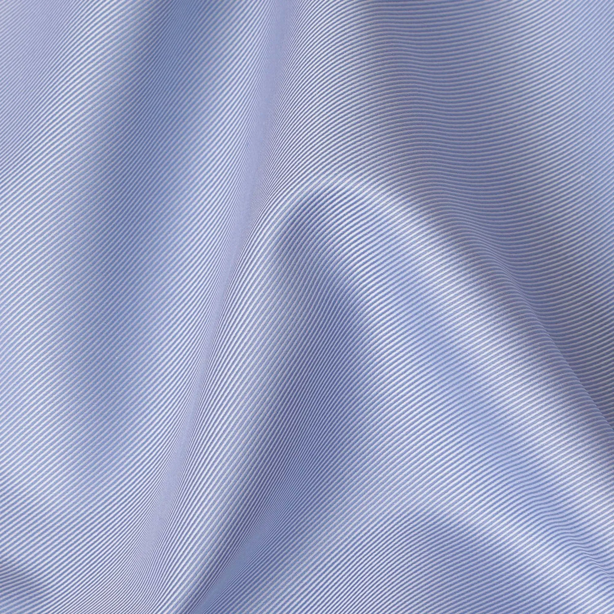 Light blue Swiss 100% Cotton Shirting Fabric - 150cm Wide, Luxe Twill Weave-D18889