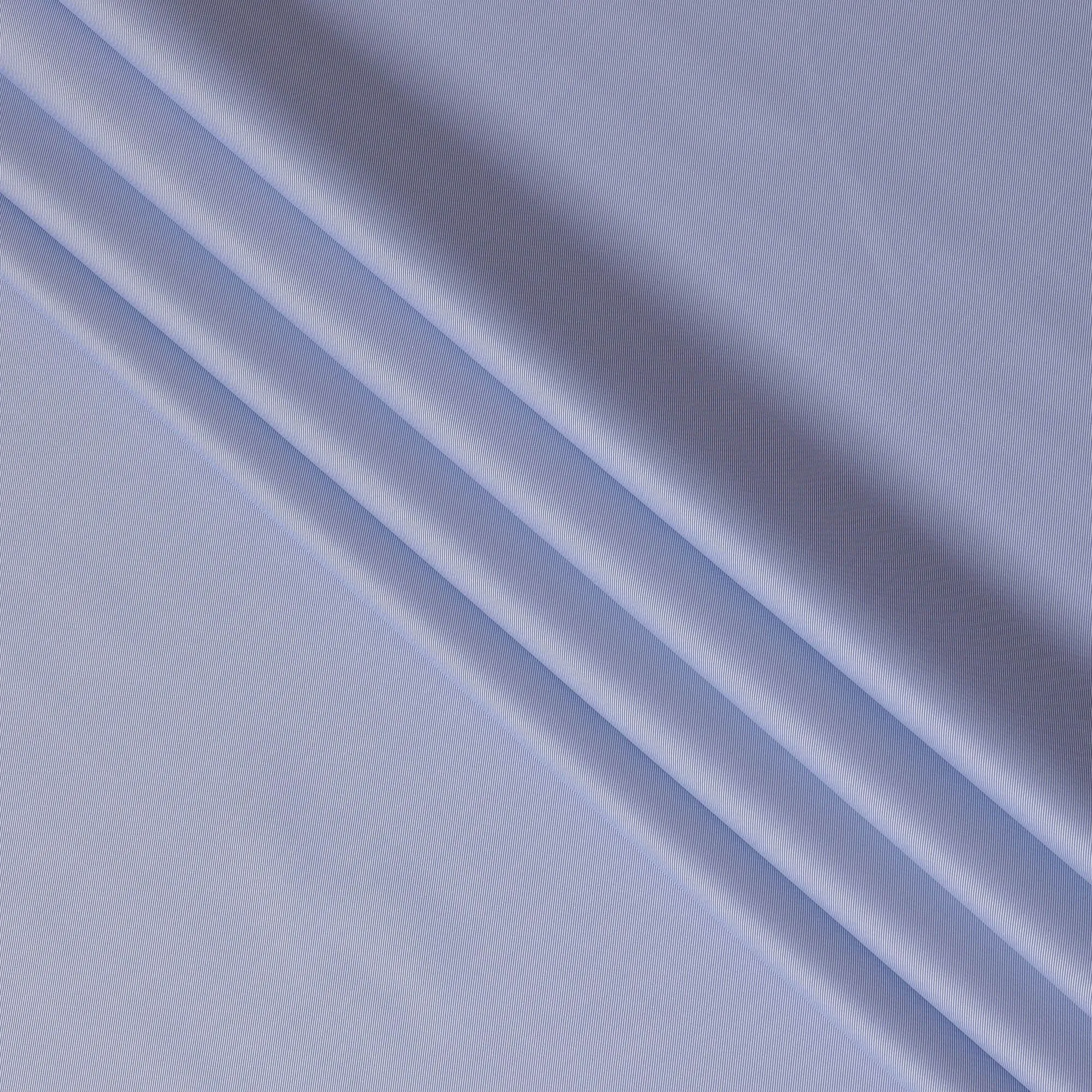 Light blue Swiss 100% Cotton Shirting Fabric - 150cm Wide, Luxe Twill Weave-D18889