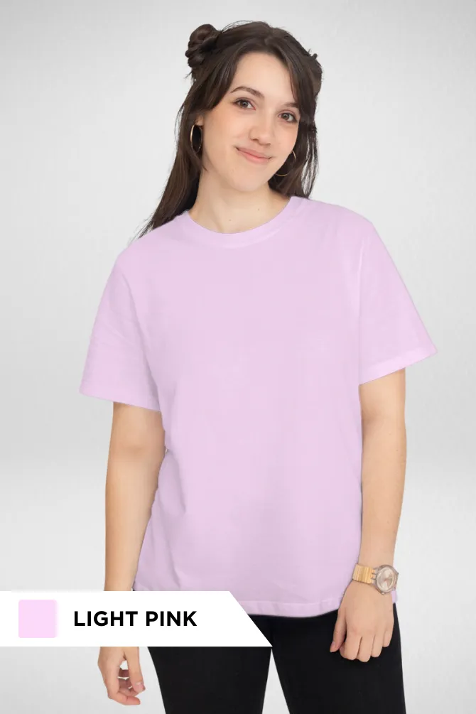 Light Pink and Maroon Plain T-shirts Combo for Women