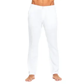 Linen Slim Fit Pants - White