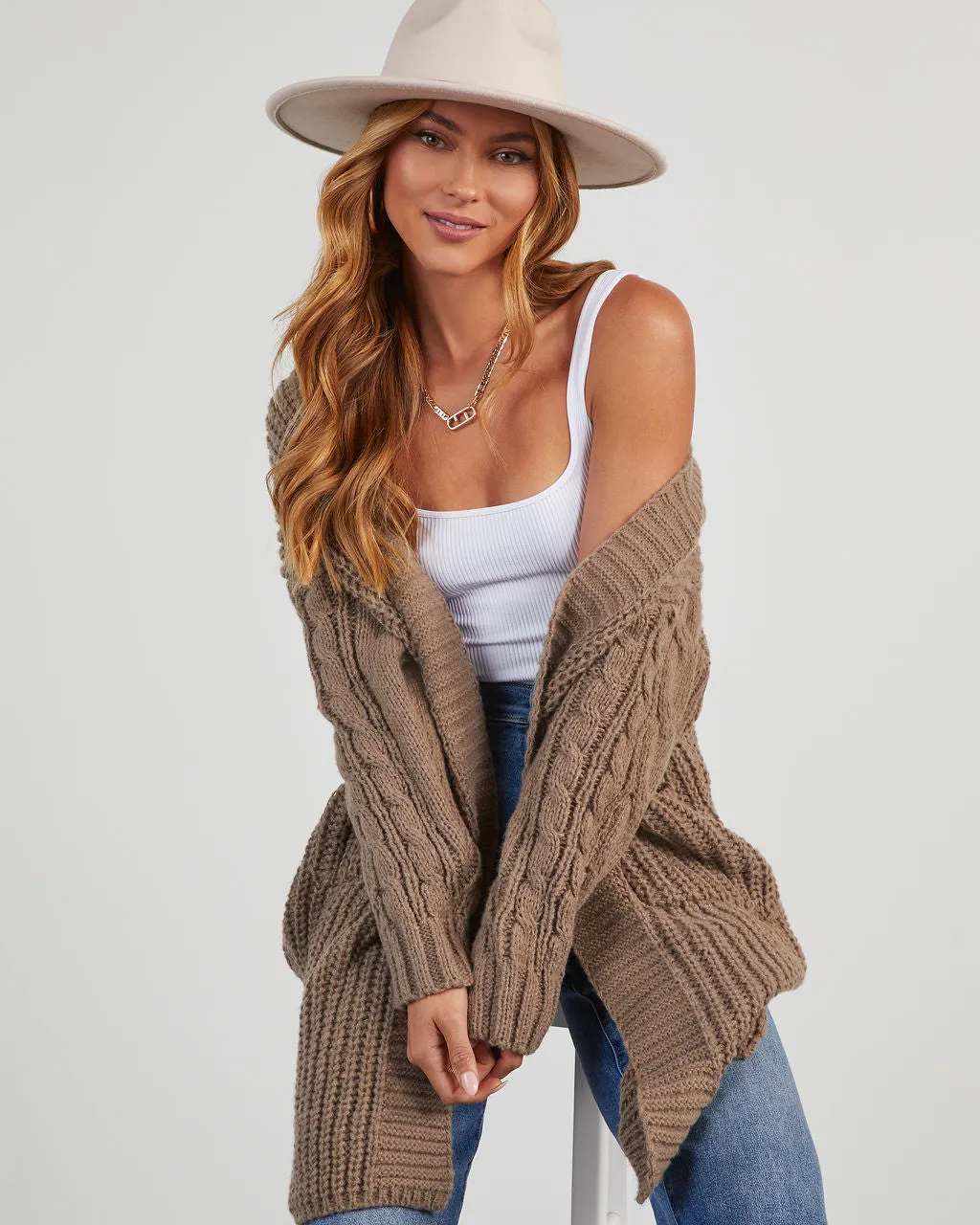 Ludlow Cable Knit Duster Cardigan