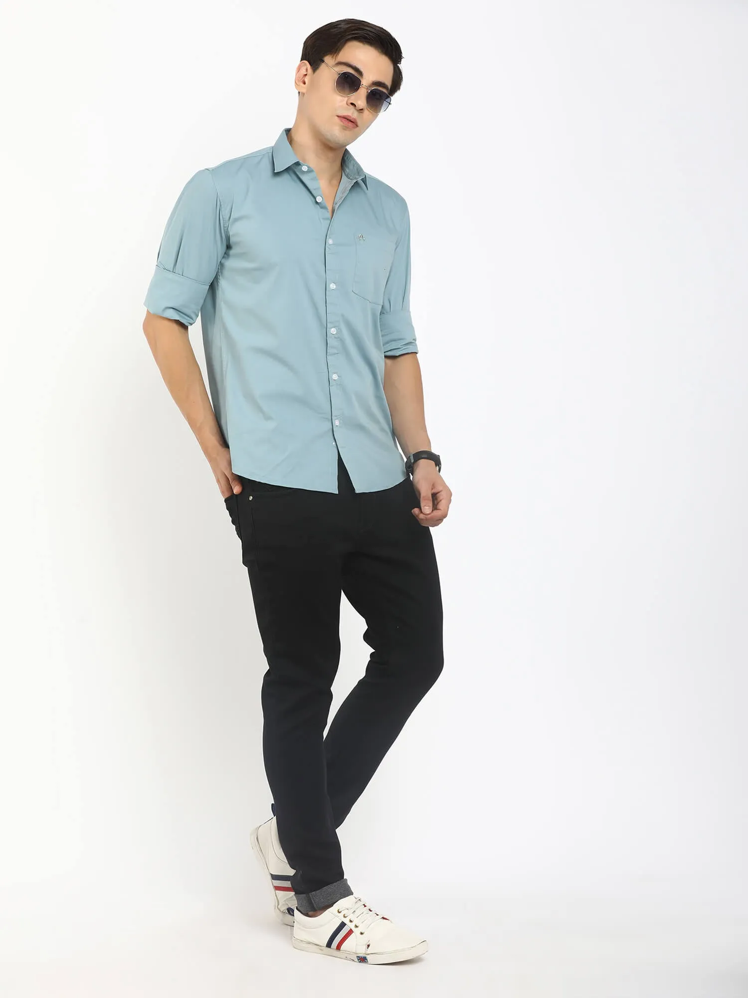 Men Blue Formal Shirt (GBMNR 3007)