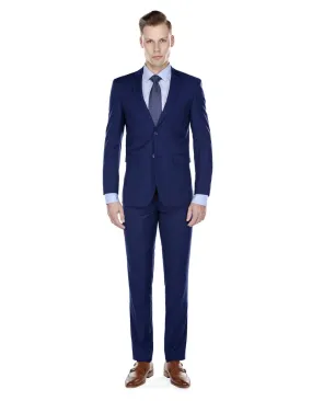 Mens Skinny Slim Suit Indigo Blue