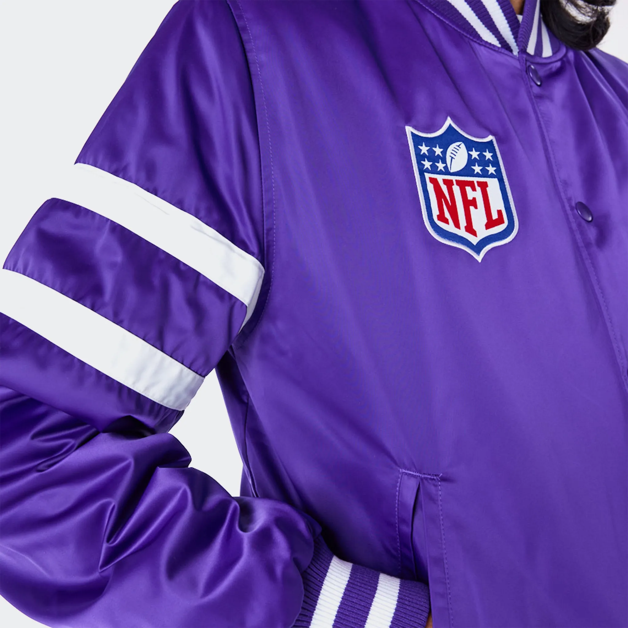 MINNESOTA VIKINGS NFL SATIN BOMBER JACKET