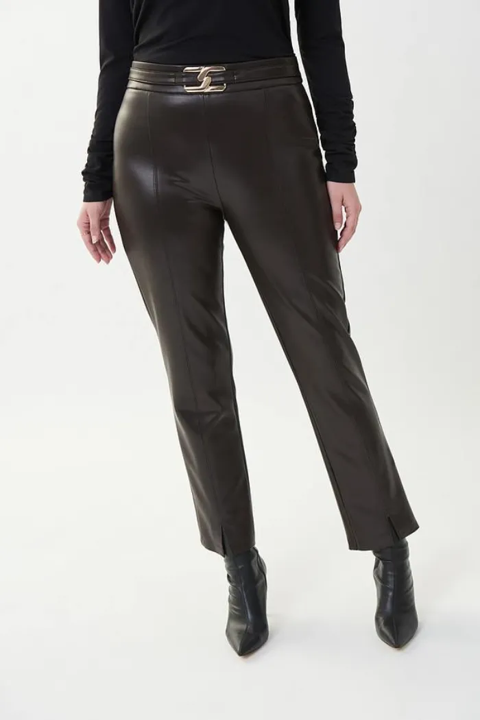 Mocha Faux Leather Pants