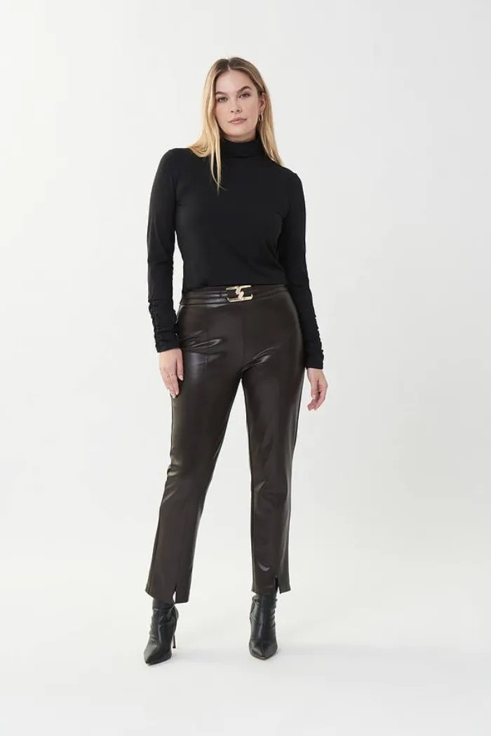 Mocha Faux Leather Pants