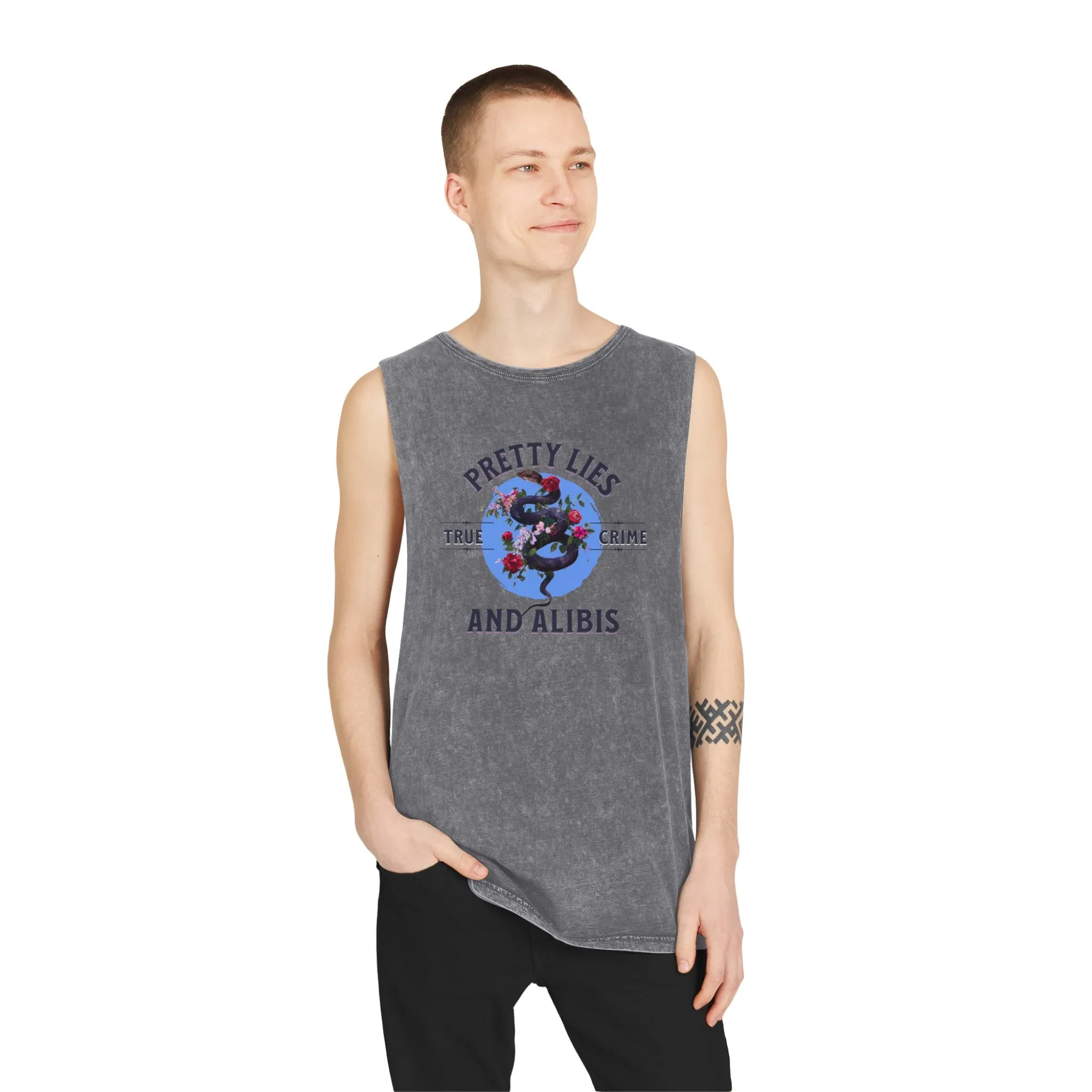 Pretty Lies Unisex Stonewash Tank Top