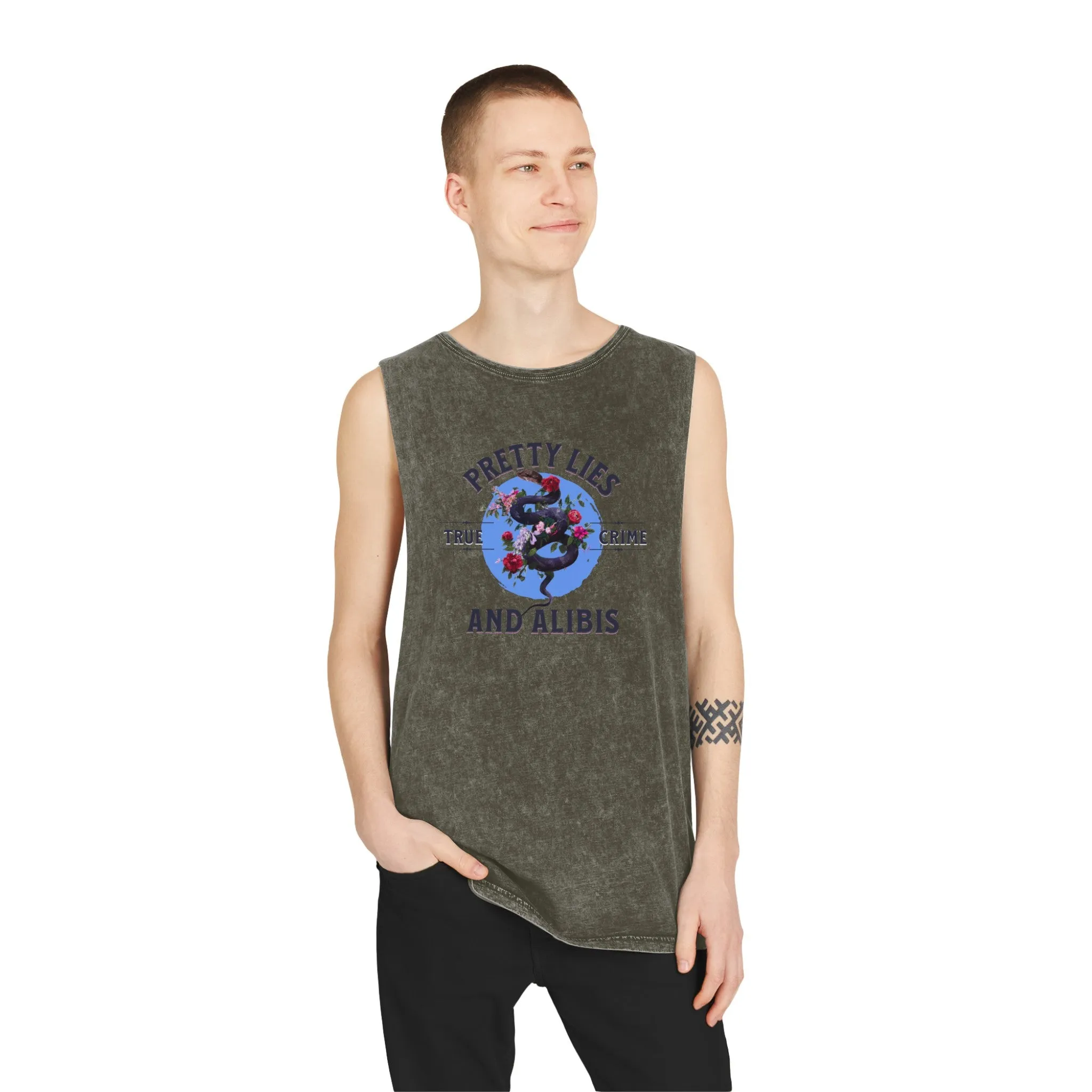 Pretty Lies Unisex Stonewash Tank Top