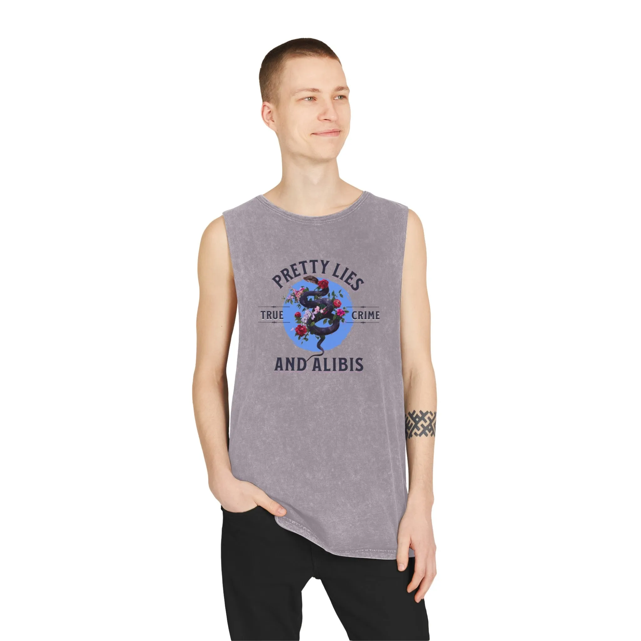 Pretty Lies Unisex Stonewash Tank Top