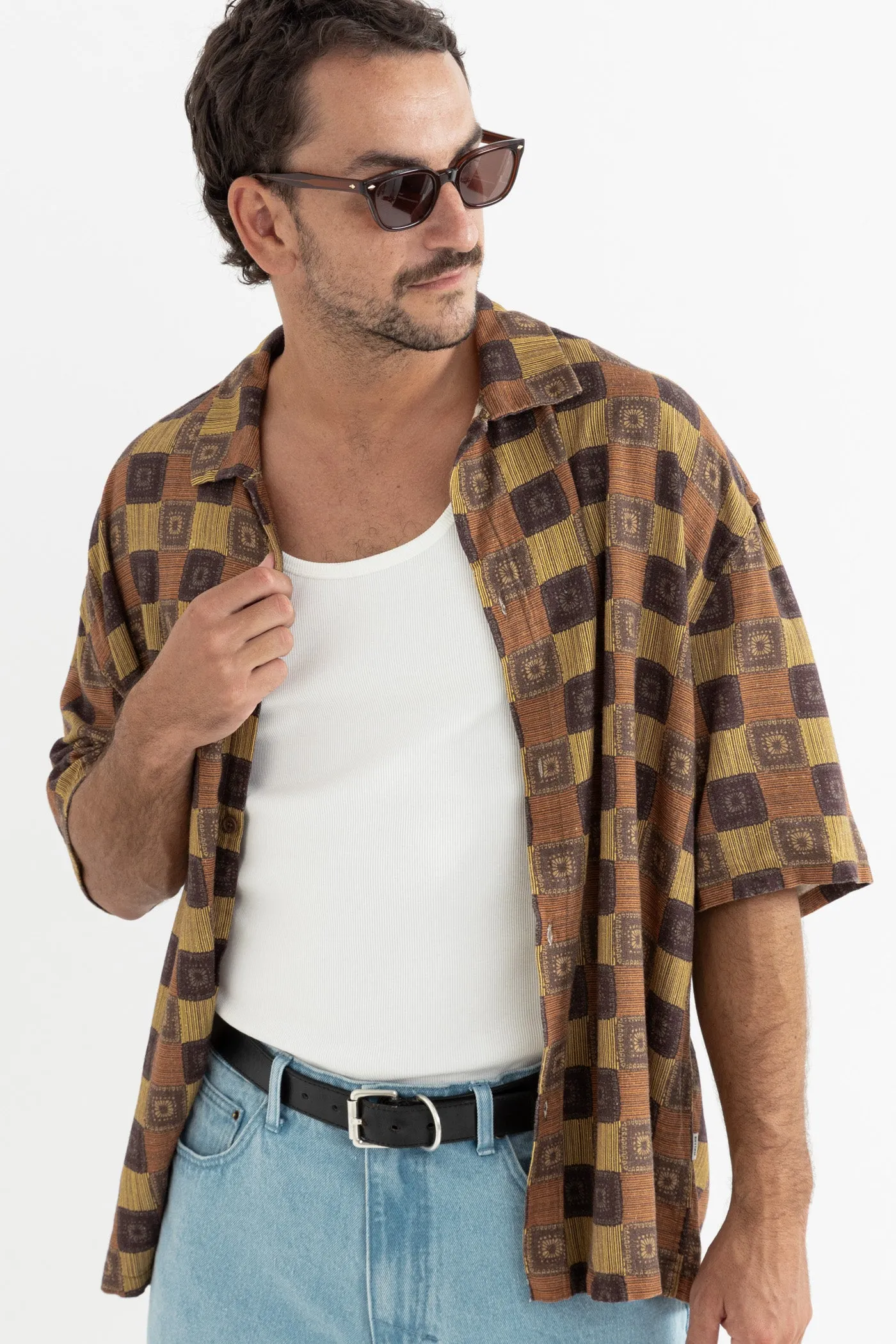 Racket Relaxed Ss Shirt Ochre