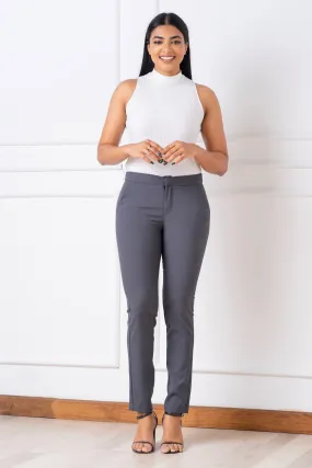 Regular Waist Slim Cut Pant - Slim Fit