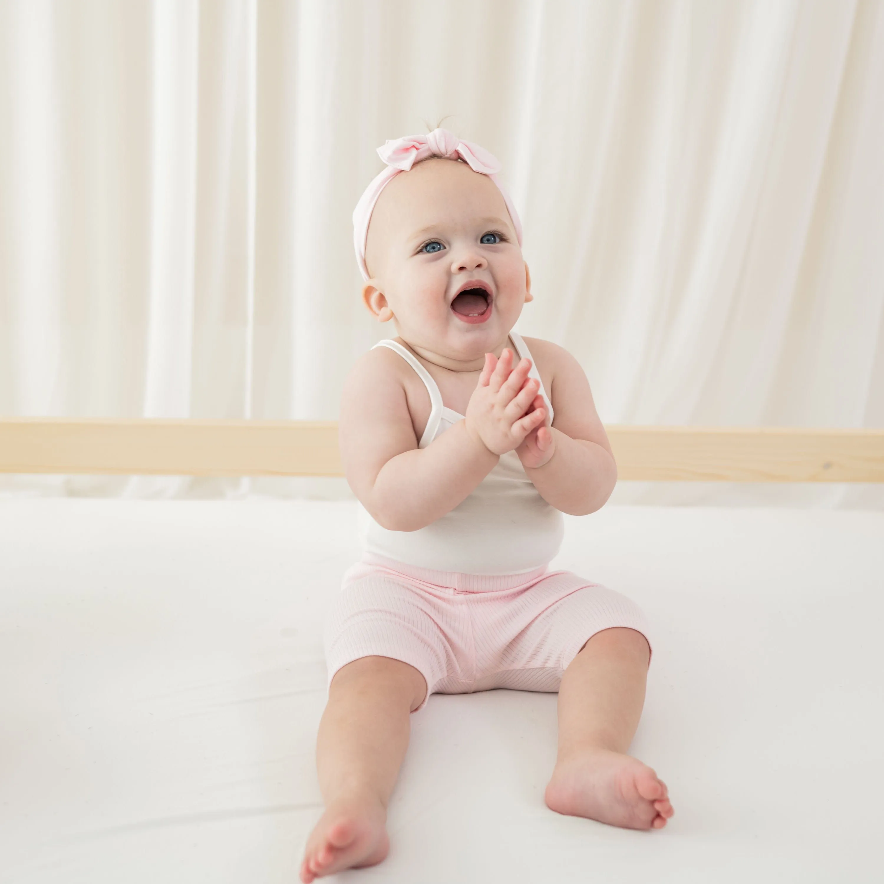 Ribbed Toddler Biker Shorts in Sakura