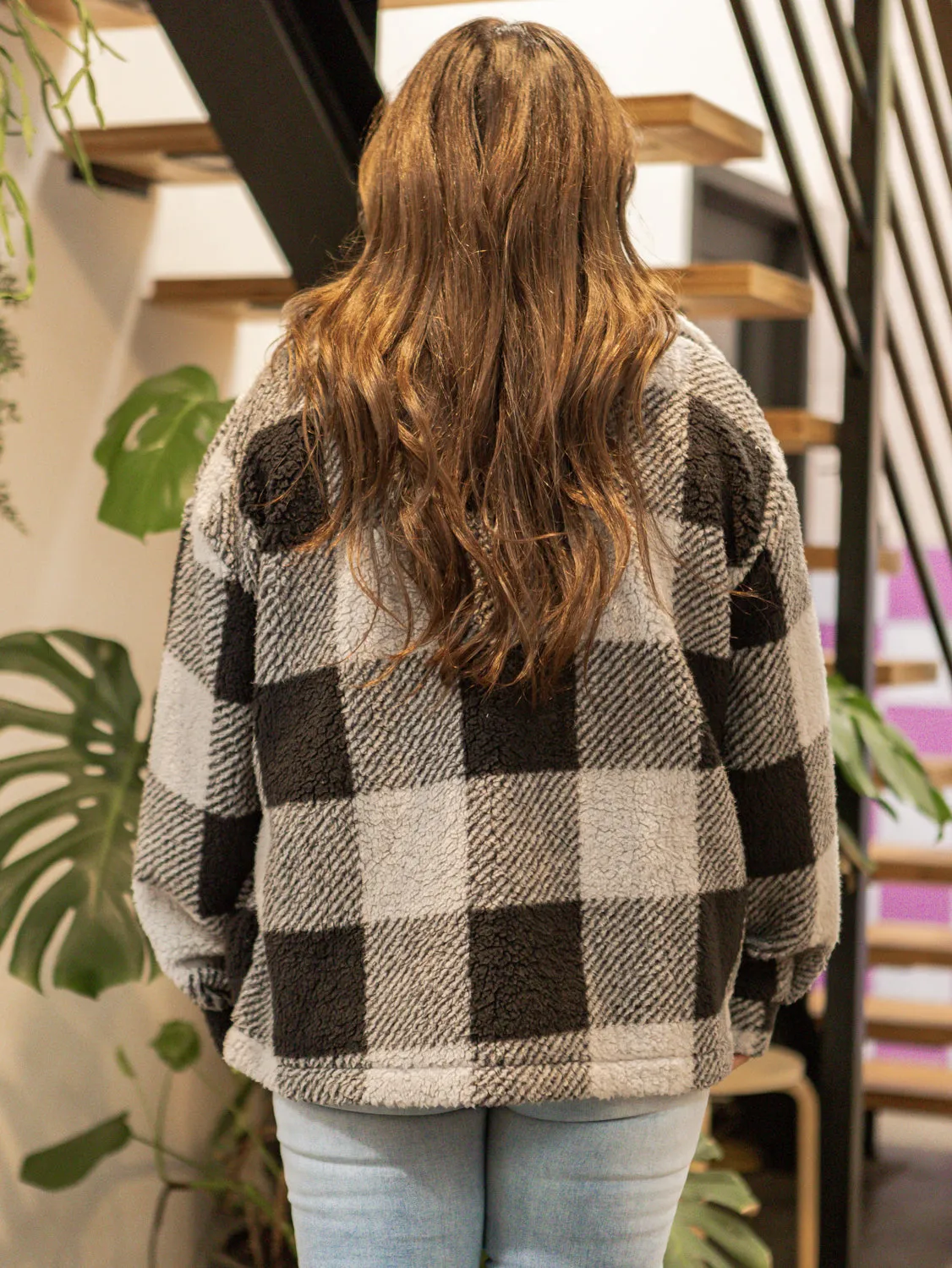 Samira Check Jacket - Grey/Black Check