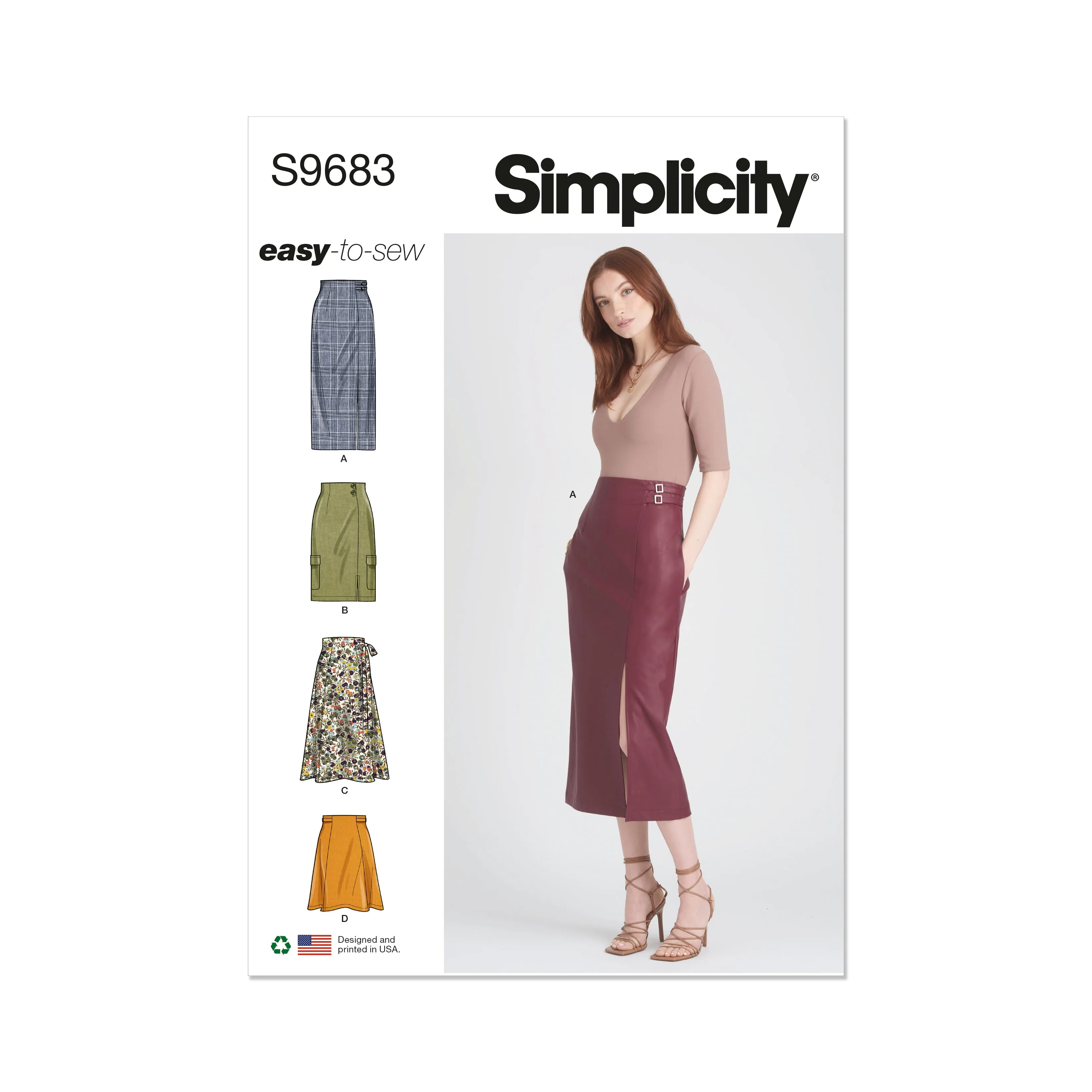 Simplicity pattern 9683 Misses' Skirts