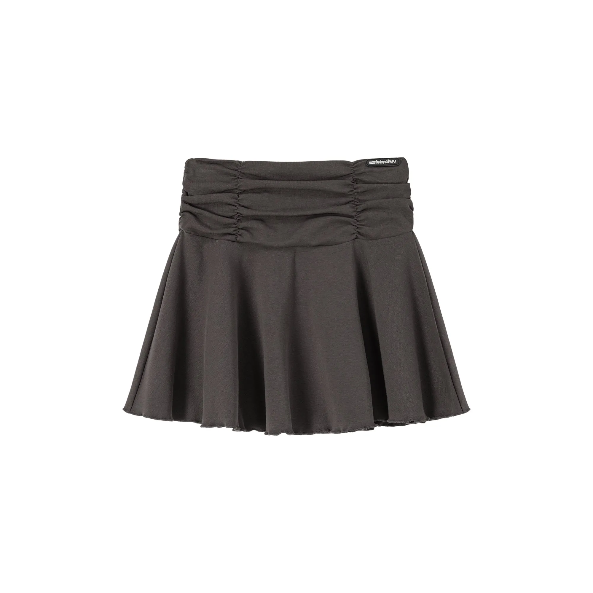 Sport Shirring Frill Mini Skirt