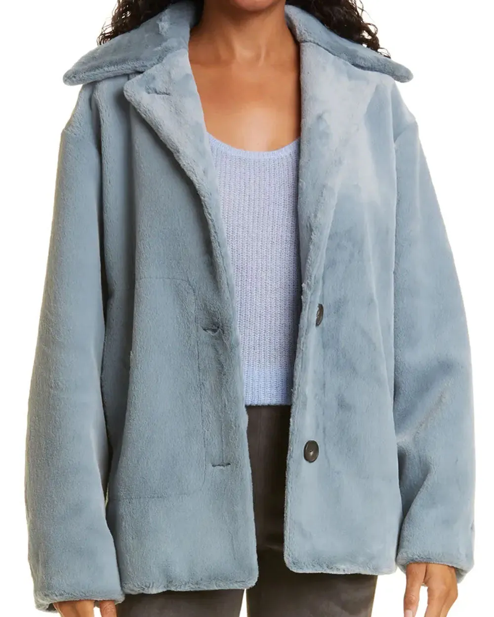 Steel Blue Plush Jacket